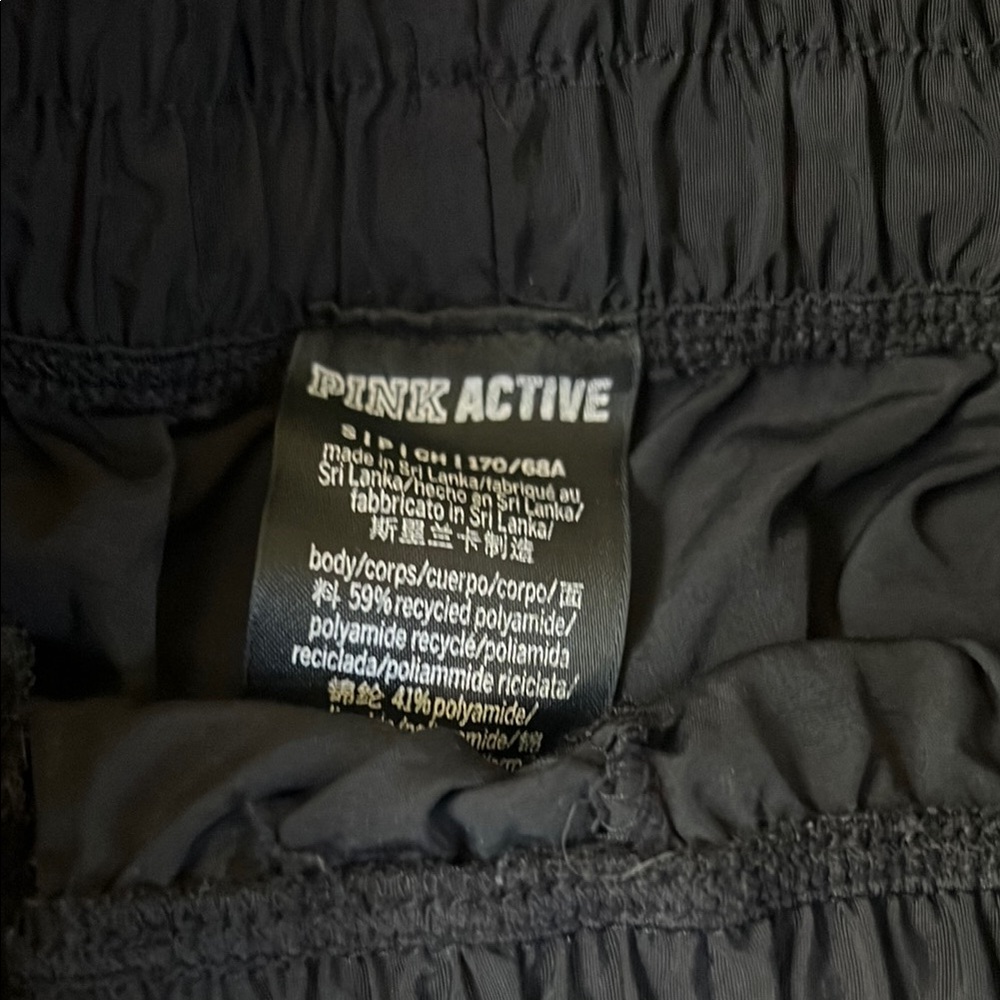 PINK Victoria's Secret Black Athletic Shorts Lightweight Elastic Waist - Picture 3 of 4